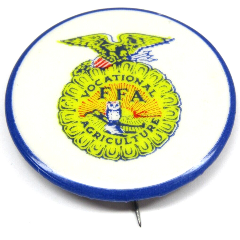 FFA Vocational Agriculture Pinback Button American Farmers Rare Collectable